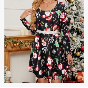 Festive  Print Dress PLUS SIZES AVAIL
